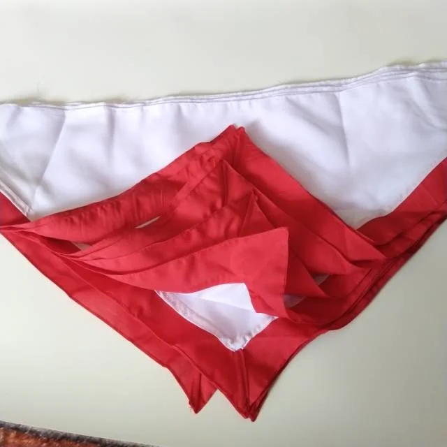 Bijian Hasduk pramuka merah putih [L XL XXL] - hasduk pembina jumbo -hasduk sd smp sma - kacu scraft merah putih cakcloth.com