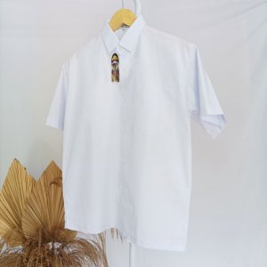 Baju putih polos SD SMP SMA lengan pendek seragam sekolah pelajar