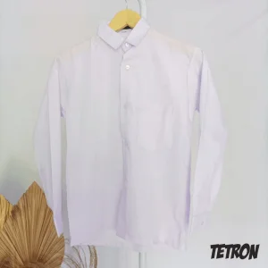 Baju Putih Panjang Tetron Srori Kemeja putih lengan PANJANG TK/SD kelas 1 2 3 4 5 6 /SMP 7 8 9 /SMA 10 11 12 Seragam sekolah polos cakcloth.com