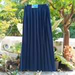 Rok Rempel Sekolah SMP / MTS Panjang Warna Biru Seragam Wiru Lurus full cakcloth.com