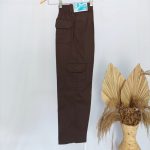 Celana (saku 6) SD SMP dan umum PDL coklat pramuka seragam sekolah celana kempol cargo saku samping cakcloth.com