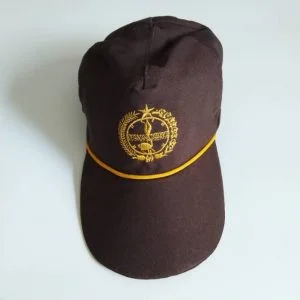 Topi Gerakan Pramuka bordir tali krek - topi sekolah - topi sd - topi smp - topi sma - list kuning cakcloth.com