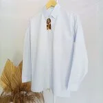 Baju putih polos SD SMP SMA lengan panjang seragam sekolah pelajar