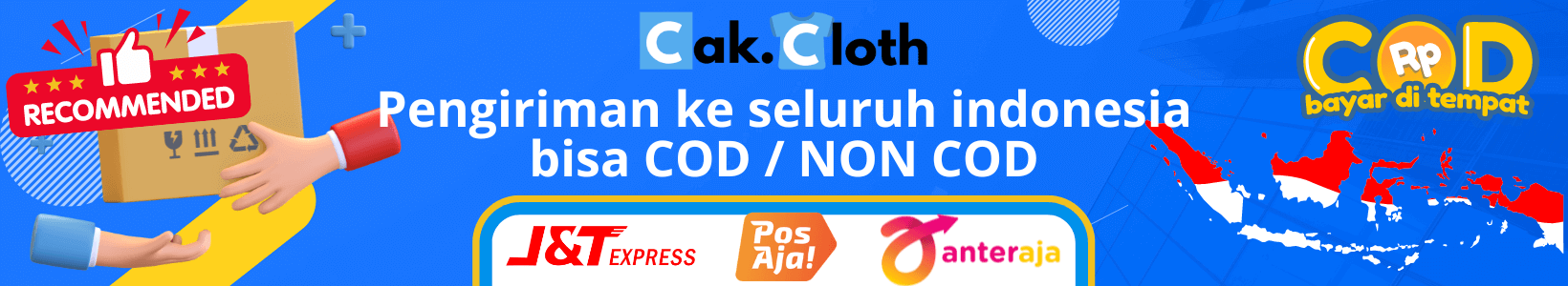 cak cloth melayani pengiriman cod atau non cod keseluruh indonesia