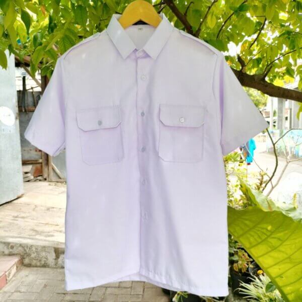 Baju seragam pns PDH Saku Dua Oxford lurus murah - Gambar 4