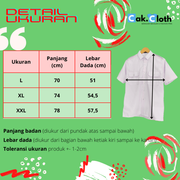 Baju seragam pns PDH Saku Dua Oxford lurus murah - Gambar 5