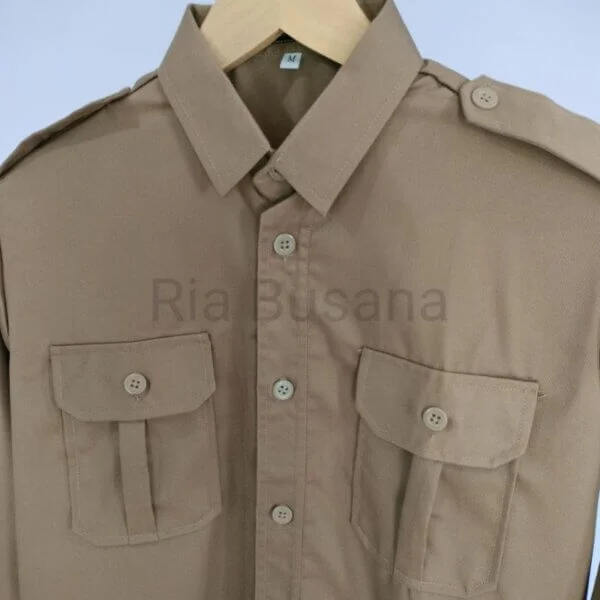 Baju Hizbul Wathan Laki Laki Lengan Panjang - Gambar 2