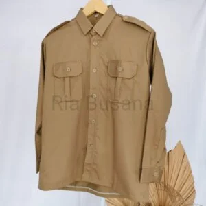 baju hizbul wathan Laki Seragam sekolah baju HW laki laki kemeja atasan hizbul wathan Lengan Panjang kantong 2 sd smp mts sma aliyah muhammadiyah cakcloth.com